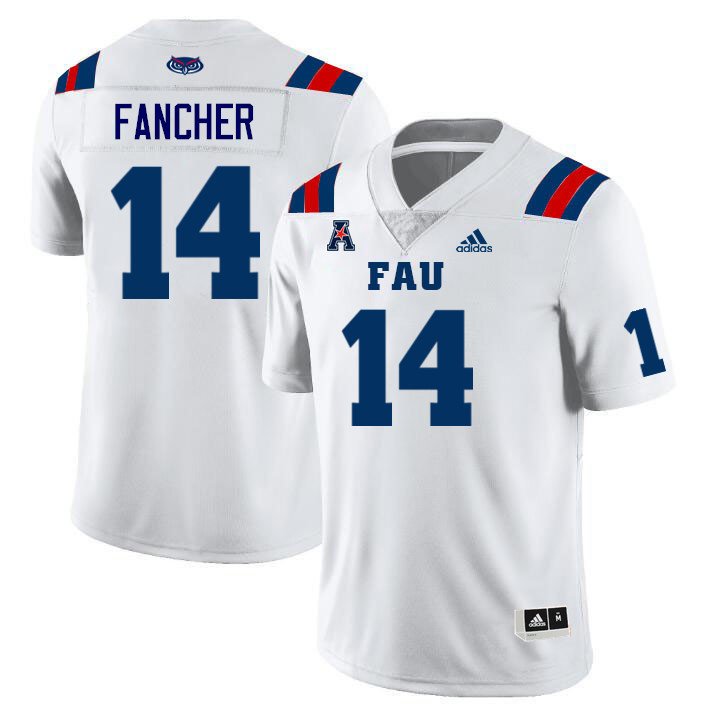 Florida Atlantic Owls #14 Cameron Fancher College Football Jerseys Stitched Sale-White